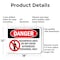 Signmission Hazardous Area No Enter Authorized Personnel Danger Sign, Aluminum, 18in W x 12in L, 2PK OS-2PACK-DS-A-1218-L-1307 - alternate 7